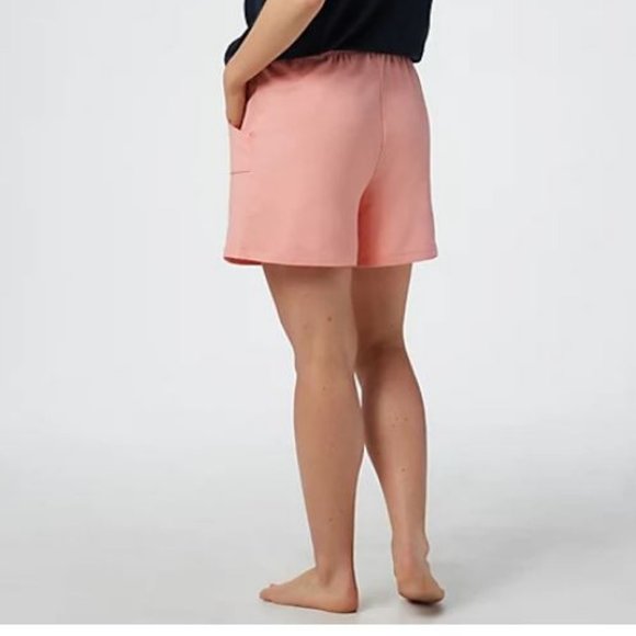 AnyBody French Terry Tie Waist Shorts 5208 - Picture 2 of 3